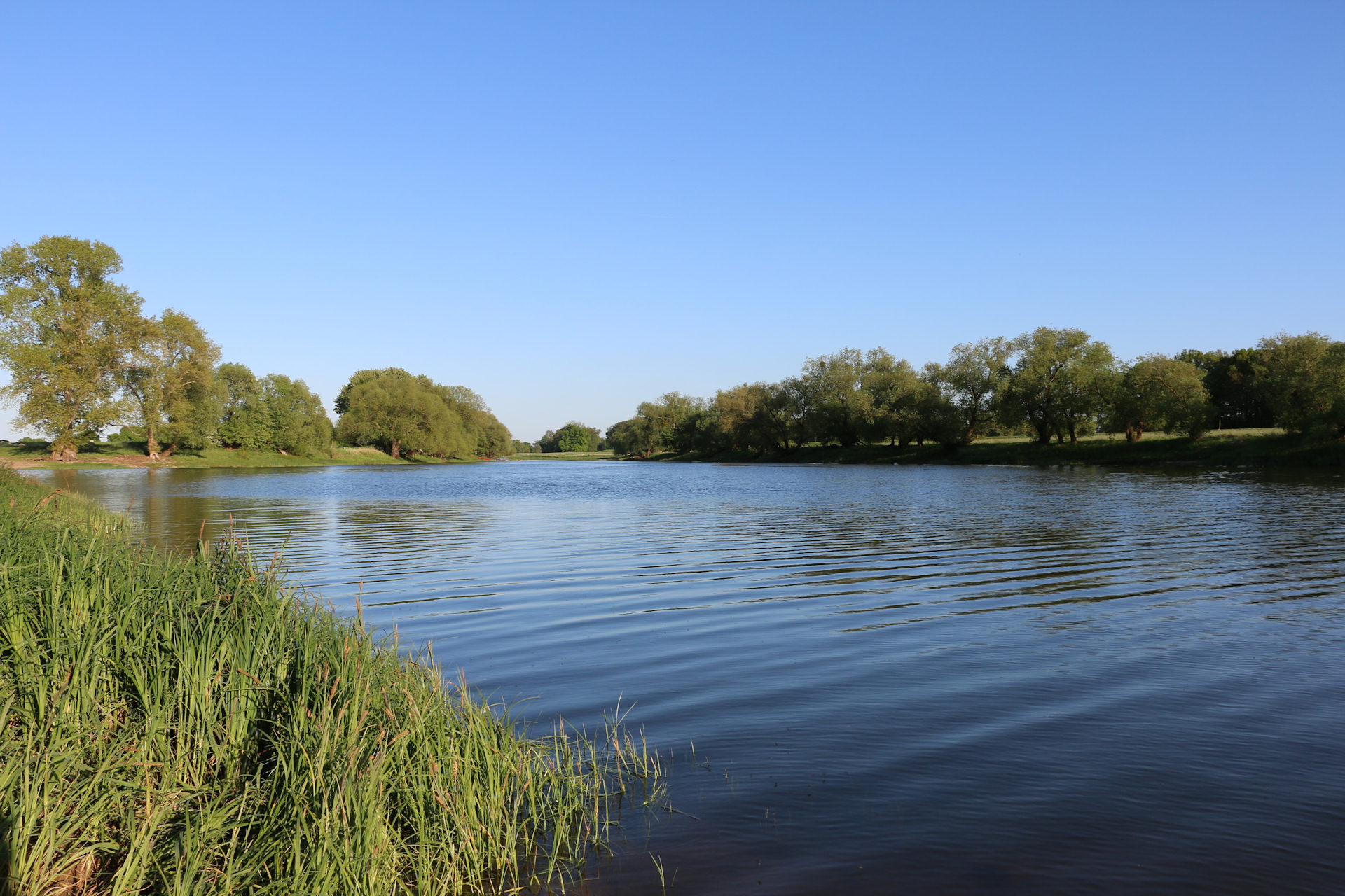 Elbe am Steinhafen Pretzien